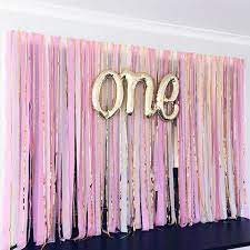 These diy table backdrop ideas can be used for party tables or as backgrounds for photo booths. Streamer Backdrop Love By Florenceknows Party Backdrop Diy Unicorn Birthday Parties Streamer Backdrop