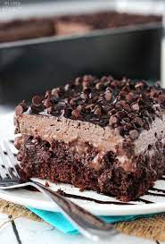 Chocolate Poke Cake Moist Delicious Chocolate Cake Recipe Recipe Tasty Chocolate Cake Chocolate Desserts Chocolate Cake Recipe