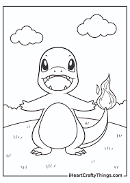 This cute little pokémon is water type and is seen right from the beginning of the pokémon days. Chibi Charmander Coloring Pages