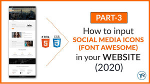How To Create Website Social Media Section Using Font Awesome Psd