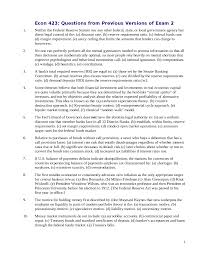 Invoice discounting is riskier for the lender because there is no direct contact with your debtors. Sample Questions For Exam 2 Financial Markets And Economic Fluctuations Econ 423 Docsity