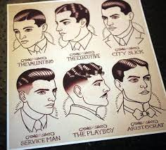1920 S Gentlemen S Hairstyle Barber Barbering Guide Etsy 1920s Mens Hair Hair Guide Vintage Hairstyles