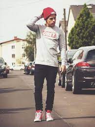Converse Chucks Zara Jeans Obey Sweater Obey Beanie Outfit Grid Men Casual Chucks Converse