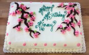21st Birthday Sheet Cake Ideas Sheet Cake With Cherry Blossoms Birthday Sheet Cakes Sheet Cake Sheet Cake Designs