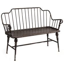 Luxedecor has lounge sets and dining sets for a cohesive look and carries a wide selection of patio tables , patio seating , and patio accessories. Merry French Country Black Metal Indoor Bench In 2021 Entry Furniture Metal Bench Indoor Bench