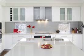 @julietbralyinteriordesign created a perfect corner in this custom. Image Result For Kitchen Design All White Grey Backsplash White Contemporary Kitchen White Modern Kitchen Contemporary Kitchen Cabinets