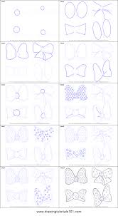 How To Draw Minnie Mouse Bow Tie Printable Step By Step Drawing Sheet Drawingtutorials101 Com In 2020 Minnie Mouse Drawing Bow Drawing Minnie Mouse Bow