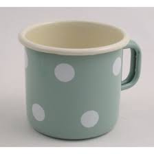 Kinderbecher Mint Mit Weissen Punkten Von Munder Email Tableware Glassware Mugs