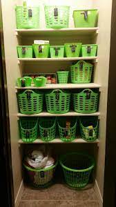 Pantry Organization With Dollar Tree Baskets And Target Labels Linen Closet Room Organization Diy Kitchen Organization Diy