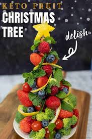 Start placing toothpicks into the tree at a slight angle then add the fruit, breaking the toothpicks if necessary. Keto Friendly Fruit Christmas Tree Low Carb Inspirations