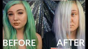 After coloring your hair, you may be concerned about fading, particularly if you chose a brilliant shade or rainbow effect. Hair Removal In Green Hair In Natural Shade Wash Your Hair Color Natural Hair Remove Semi Permanent Hair Color Hair Color Remover Semi Permanent Hair Color