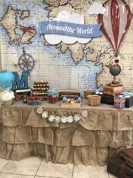 Searching for a exclusive concepts has. Around The World Baby Shower Party Ideas Photo 1 Of 16 Airplane Baby Shower Travel Baby Shower Theme Adventure Awaits Baby Shower