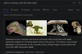 The skeleton was also reconstructed and it was displayed at the national geographic museum in. Google The Dinosaur With 500 Teeth 9gag