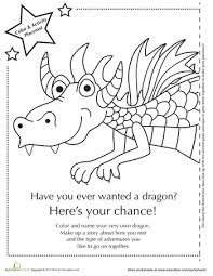 Dragon Activity Placemat Worksheet Education Com Activity Placemat Library Activities Butterflies Activities