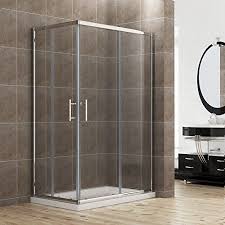 Sunny Showers 1100 X 700 Mm Sliding Corner Entry Shower Enclosure Door Cubicle With Tray No Description Shower Enclosure Doors Corner Shower Shower Enclosure