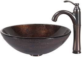 inch copper illusion glass vessel sink