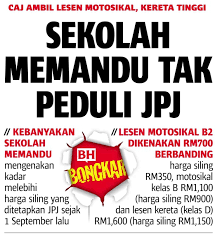 Sekolah memandu in kuala kubu baru. Sekolah Memandu Tak Peduli Jpj