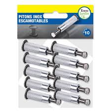 Filets et bâches opaques d'hivernage. Piton Douille Retractable Inox X10