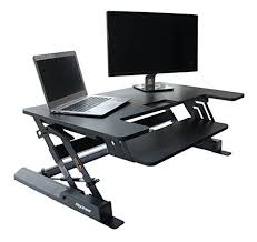 Height Adjustable Elevating Standing Desk Converter 36 Wide Stand Up Sit Down Computer Table W Best Standing Desk Computer Stand For Desk Best Home Office Desk