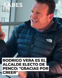 El independiente Rodrigo Vera es el nuevo alcalde de Penco con el 62,80% de  los votos y más del 90% de las mesas escrutadas. Según datos de Servel, al  ex consejero regional