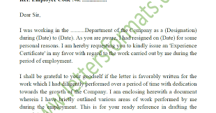 This letter certifies the time spent by the employee in that organization and his conduct during the job. Request Letter To Boss Hr For Work Experience Letter Certificate