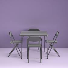 Flash furniture 5 piece black folding card table and chair set. Walmart Card Table And Chairs Set Off 57