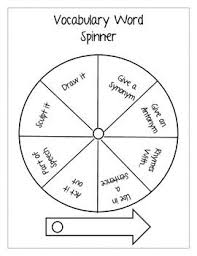 Language Arts Spinners Pack By The Resourceful Teacher Teachers Pay Teachers Vocabulary Words Activities Vocabulary Word Walls Teaching Vocabulary