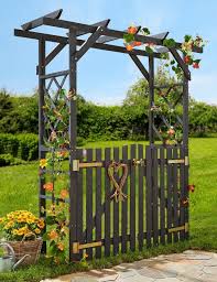 Promadino Set Holzrosenbogen Pergola Ben Bxtxh 200x65x208 Cm Mit Turen Anthrazit Online Kaufen Otto Pergola Gartenturen Pflanzenkasten
