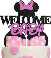 Our minnie mouse birthday party kits are a great starting point. Buy Welcome Baby Minnie Mouse Mickey Mouse Cake Topper Black Pink Glitter Baby Shower Newborn Birthday Party Decorations Supplies For Girls Online In Taiwan B08p76kn3r