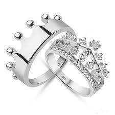 We Are Presenting 15 King And Queen Ring Designs That Will Make Your Wedding Truly A Prince And Princess Wedd Crown Wedding Ring Queen Rings Couple Ring Design