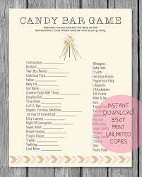 First you take 10 different kinds of chocolate candy bars(twix,snickers,m&m's etc.) and melt them in 10 diapers, numbered accordingly (via the microwave). Printable Baby Shower Candy Bar Game Cutestbabyshowers Com