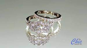 Antique Style Cubic Zirconia Engagement Ring Set In 14k White Gold Item Ma8 White Gold Wedding Rings White Gold Wedding Ring Set Cubic Zirconia Wedding Rings