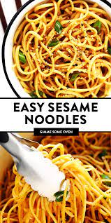Sesame Noodles Gimme Some Oven Recipe Noodle Recipes Easy Recipes Sesame Noodles