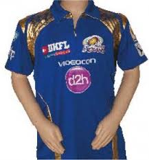 mumbai indians printed men polo neck blue t shirt buy blue