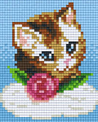 Feb 20, 2020 · pola kristik bunga gambar strimin simple. Angel Fish Facing Right One 1 Baseplate Pixelhobby Mini Mosaic Art Kits Pixel Hobby Nz