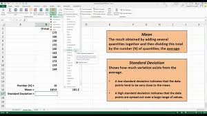 How To Calculate The Mean And Standard Deviation In Excel 2013 Youtube