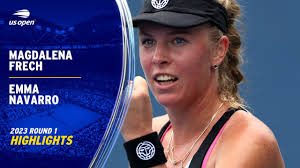 Frech knocks out Navarro to make second round