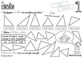 Un triangle isocèle est un triangle dont au moins deux côtés ont la même longueur. Cm Geometrie Les Triangles Les Fiches D Activite Laclassebleue Geometrie Triangles Le Triangle