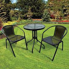 Wicker bistro sets offer a smaller footprint, which is ideal for nooks on patios or in kitchen areas and where space is limited such as balconies. 3 Piece Rattan Bistro Set Tj Hughes