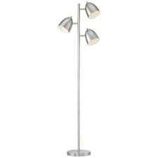 Aaron Brushed Nickel 3 Light Tree Floor Lamp 41a89 Lamps Plus Floor Lamp Tree Floor Lamp Brushed Nickel Floor Lamp