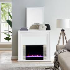 Great savings free delivery / collection on many items. Modern Contemporary White Wood Color Changing Led Fireplace On Sale Overstock 29236285