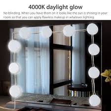 4,467 vanity table mirror lights products are offered for sale by suppliers on alibaba.com, of which makeup mirror accounts. Tsv 10 Led Dimmable Vanity Mirror Lights Kit Bulbs For Makeup Hollywood Style Mirror Image Makeup Mirror With Lights Mirror With Led Lights Mirror With Lights