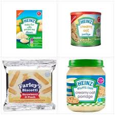 Nutritious Baby Food By Heinz Heinz Mums Own Creamy Oat Porridge Heinz Creamy Oat Porridge Heinz Farleys Biscotti Strawbe Food Baby Food Recipes Nutritious