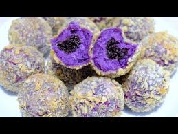 500 gr ubi ungu 1/2 sdt royco bubuk 1 sdt garam halus 2 btg saledri diiris tipis 1 btg bawang. Resep Aneka Kue Dari Ubi Ungu Bisabo Channel