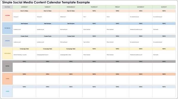 Free Social Media Calendar Templates - All Formats, All Types