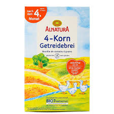 Wenn du die auberginen schälst und entkernst, kannst du deinem baby den brei schon zum beikoststart anbieten, also etwa ab dem 6. Alnatura Babybrei 4 Korn Getreidebrei 250g Greenstories