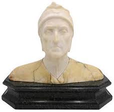 Italian Marble Bust Of Dante By Galileo Pochini