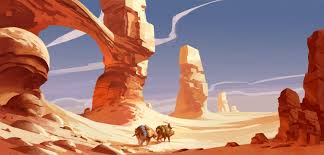 Desert Caravan By Jastorama Deviantart Com Landscapeconcept Fantasy Concept Art Batman Concept Art Fallout Concept Art