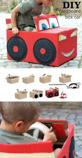 Diy Cardboard Box Car Karton Kinder Karton Basteln Auto Basteln