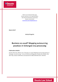Each day, the business world gets more competitive. Pdf Business As Usual Mapping Outsourcing Practices In Schengen Visa Processing